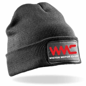 Wigton Motor Club Branded Result Grey Double Knit Thinsulate Beanie Hat